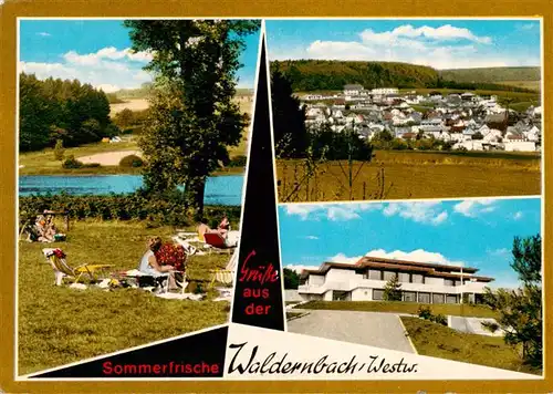 AK / Ansichtskarte  Waldernbach Privat Pension Hubertus Strandbad Campingplatz Waldernbach