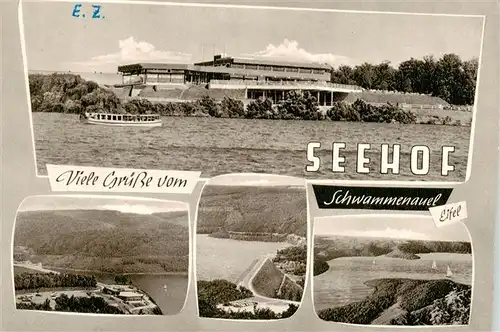 AK / Ansichtskarte 73883589 Schwammenauel_Heimbach Der Seehof Stausee Staumauer 