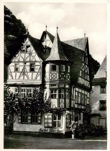 AK / Ansichtskarte  Bacharach_Rhein Gasthof Altes Haus Bacharach Rhein