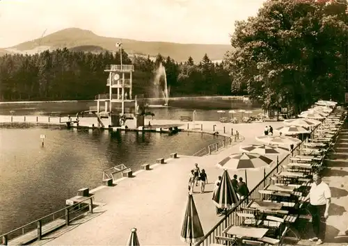 AK / Ansichtskarte 73883615 Grossschoenau_Sachsen Freibad mit Sprungturm Grossschoenau Sachsen