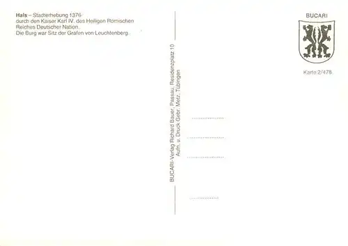 AK / Ansichtskarte  Hals__Passau Fliegeraufnahme Ilz Partie Burgruie 