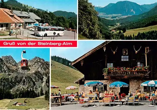 AK / Ansichtskarte  Ruhpolding Steinberg Alm Seilbahn Panorama Freiterrasse Ruhpolding