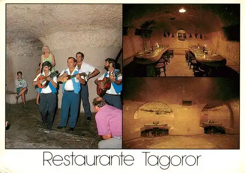 AK / Ansichtskarte 73883689 Barranco_de_Guayadeque Restaurante Tagoror Gastraeume Musiker Barranco_de_Guayadeque