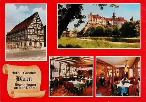 AK / Ansichtskarte 73883702 Sigmaringen Hotel Gasthof Baeren Schloss Gastraeume Sigmaringen