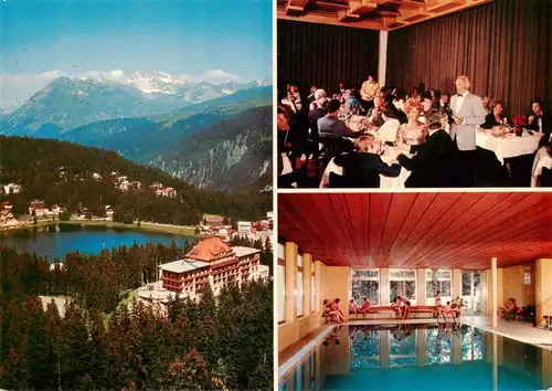 AK / Ansichtskarte  Arosa_GR Waldhotel National Gastraum Hallenbad Arosa_GR