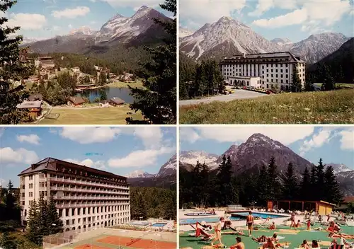 AK / Ansichtskarte  Arosa_GR Panorama Club Hotel Altein Schwimmbad Arosa_GR