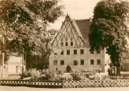 AK / Ansichtskarte 73883759 Aken_Elbe Haus des Friedens und Rathaus Aken_Elbe