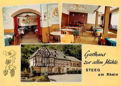 AK / Ansichtskarte 73883772 Steeg_Bacharach Gasthaus zur alten Muehle Steeg Bacharach