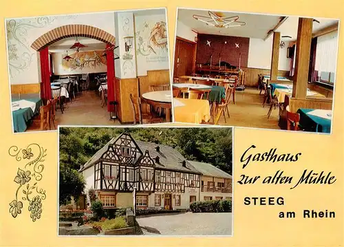 AK / Ansichtskarte  Steeg_Bacharach Gasthaus zur alten Muehle Steeg Bacharach