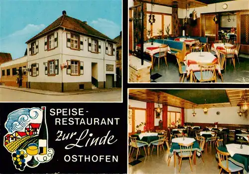 AK / Ansichtskarte  Osthofen_Rheinhessen Gasthaus Restaurant zur Linde Osthofen_Rheinhessen