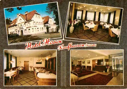 AK / Ansichtskarte 73883787 Kaufbeuren Hotel Hasen Restaurant Eingangshalle Kaufbeuren