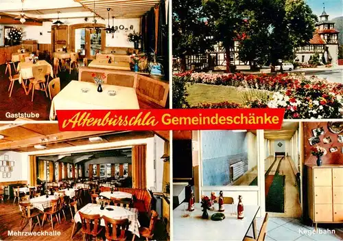 AK / Ansichtskarte  Altenburschla Gemeineschaenke Gaststube Mehrzweckhalle Kegelbahn Hessischer Landessieger 1959 - Bundessieger Goldmedaille 1961 Unser Dorf soll schoener werden Altenburschla