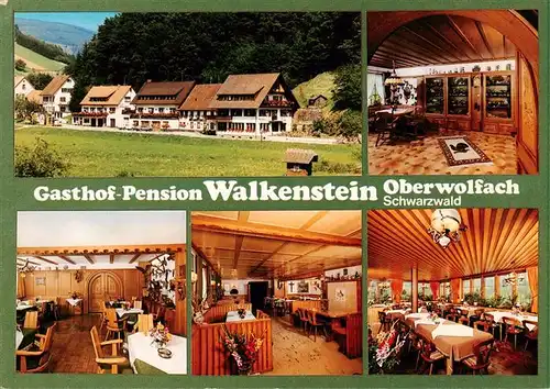 AK / Ansichtskarte  Walke_Oberwolfach_Schwarzwald ADAC Gasthof Pension Walkenstein Restaurant Ortsansicht 