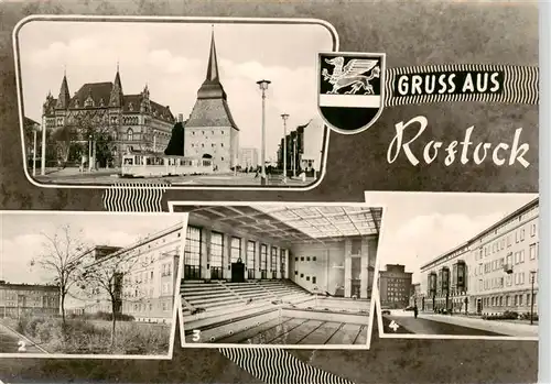 AK / Ansichtskarte  Rostock Am Steintor Strassenbahn Ulrich-von-Hutten-Strasse Neptun-Schwimmhalle Ernst-Thaelmann-Strasse  