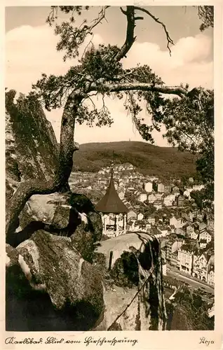 AK / Ansichtskarte  Karlsbad_Eger_Karlovy_Vary Blick vom Hirschensprung 