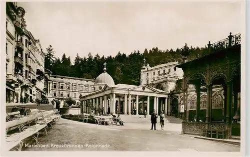 AK / Ansichtskarte  Marienbad_Marianske_Lazne_CZ Kreuzbrunnen Kolonnade 