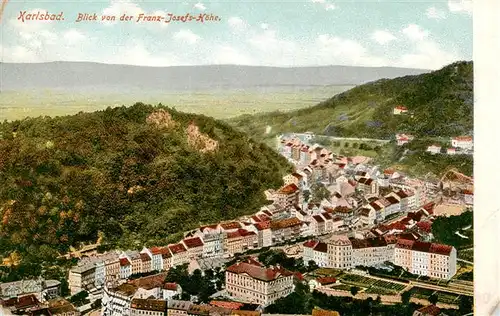 AK / Ansichtskarte  Karlsbad_Eger_Karlovy_Vary Blick von der Franz Josefs Hoehe 