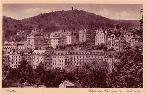 AK / Ansichtskarte  Karlsbad_Eger_Karlovy_Vary Blick zur Gartenzeile im Westend 