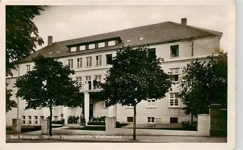 AK / Ansichtskarte  Bad_Wildungen Heilstaette Helenenheim Dr Winkhausbau Bad_Wildungen