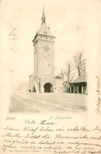 AK / Ansichtskarte  Basel_BS St Johannthor Basel_BS
