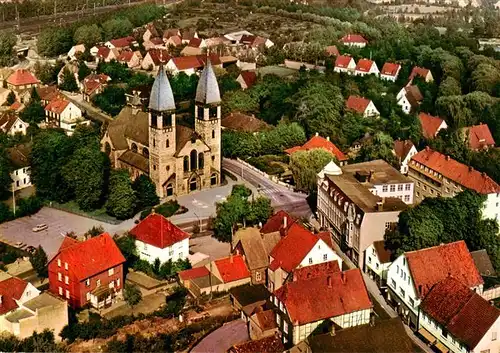 AK / Ansichtskarte 73883927 Rheda_-Wiedenbrueck_Westfalen Fliegeraufnahme mit Kirche 