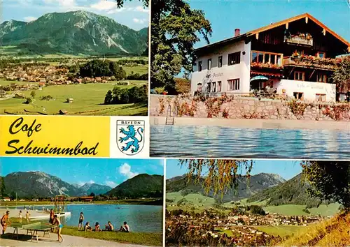 AK / Ansichtskarte  Ruhpolding Panorama Cafe Pension Schwimmbad Ruhpolding