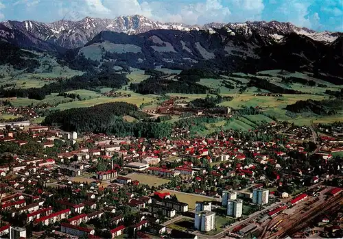 AK / Ansichtskarte 73883937 Sonthofen__Oberallgaeu Fliegeraufnahme mit Daumengruppe Nebelhorn und Entschenkopf 