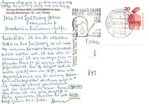 AK / Ansichtskarte 73883950 Bad_Lauterberg Kneipp Sanatorium Dr von Plachy Fliegeraufnahme Bad_Lauterberg