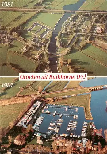 AK / Ansichtskarte 73883984 Kuikhorne_Zwaagwesteinde_NL Jachthaven t Eibertsnest Fliegeraufnahmen 