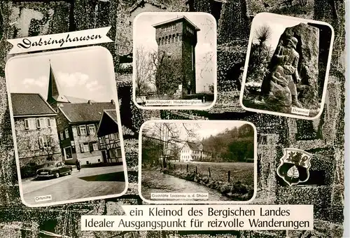 AK / Ansichtskarte 73884043 Dabringhausen_Wermelskirchen Ortsmitte Aussichtspunkt Hindenburgturm Ehrenmal Gaststaette Loosenau an der Dhuenn 