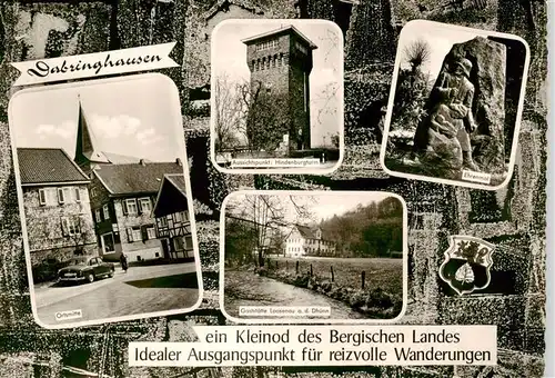 AK / Ansichtskarte  Dabringhausen_Wermelskirchen Ortsmitte Aussichtspunkt Hindenburgturm Ehrenmal Gaststaette Loosenau an der Dhuenn 