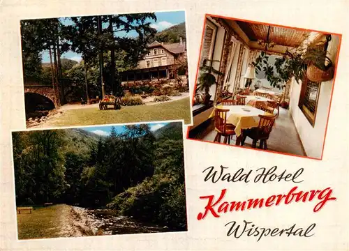 AK / Ansichtskarte  Ruedesheim_am_Rhein Waldhotel Kammerburg im Wispertal Gaststube Park 