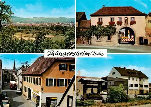 AK / Ansichtskarte  Thuengersheim Panorama Stadttor Strasse Brunnen Thuengersheim