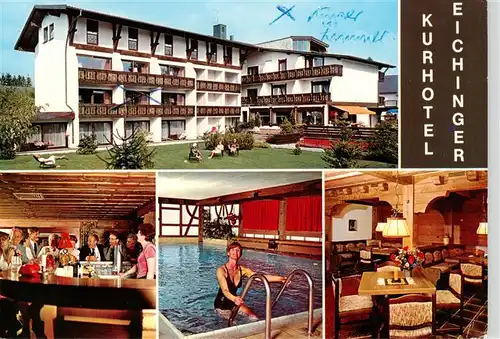 AK / Ansichtskarte  Bad_Woerishofen Kurhotel Eichinger Bar Gastraum Hallenbad Bad_Woerishofen