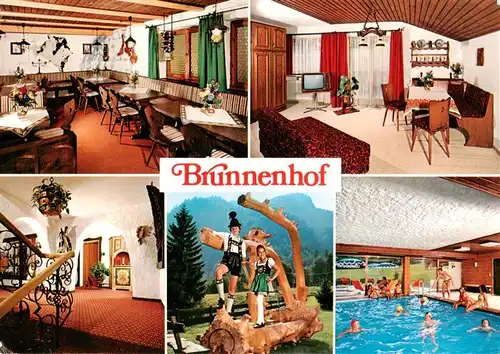 AK / Ansichtskarte  Oberstdorf Brunnenhof Ferienwohnungen Teilansichten Hallenbad Oberstdorf