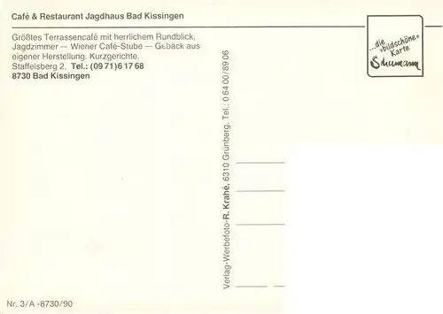 AK / Ansichtskarte  Bad_Kissingen Cafe Restaurant Jagdhaus Bad_Kissingen