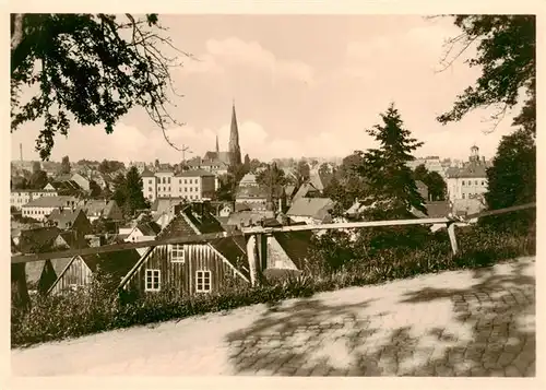 AK / Ansichtskarte 73884114 Hainichen_Sachsen Blick vom Rahmenberg mit Rathaus Schule und Kirche Hainichen Sachsen