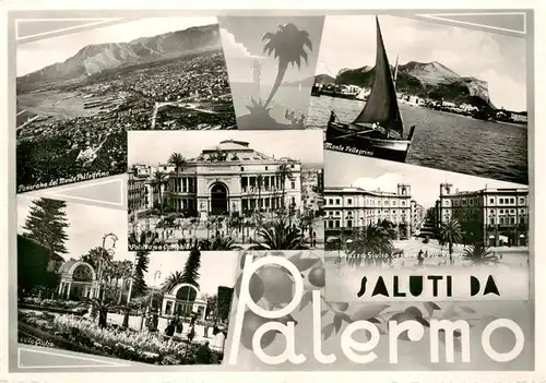 AK / Ansichtskarte 73884121 Palermo__Sicilia Panorama Monte Pellegrino Villa Giulia Piazza Giulio Cesare e Via Roma 