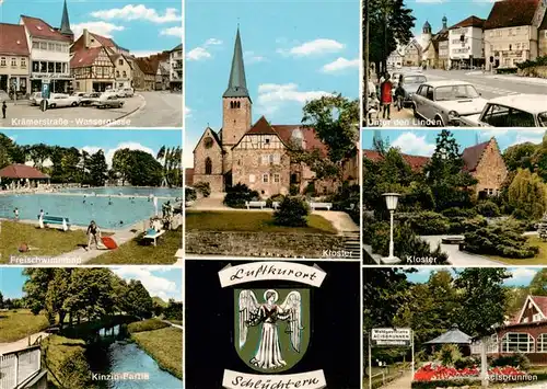 AK / Ansichtskarte 73884138 Schluechtern Kraemerstrasse Kloster Freischwimmbad Unter den Linden Kinzig Partie Acisbrunnen Schluechtern