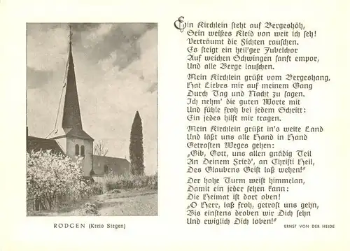 AK / Ansichtskarte  Roedgen_Siegen Kirche Roedgen Siegen