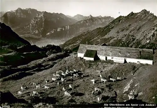 AK / Ansichtskarte  Amden_SG Alp Oberkaesern am Speer Fliegeraufnahme Amden_SG