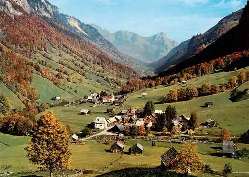 AK / Ansichtskarte  Weisstannen_SG mit Schwendi und Blick zum Alvier Tschuggen und Gonzen 