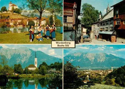 AK / Ansichtskarte  Werdenberg_SG Schloss Musikgruppe Kirche Panorama Gasse 