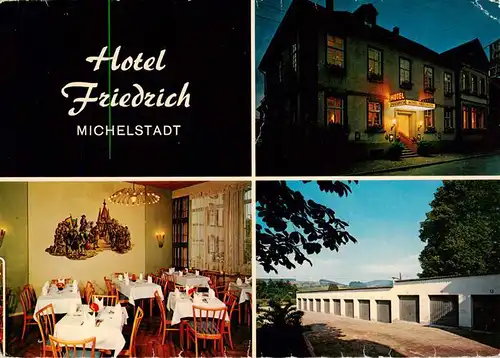 AK / Ansichtskarte 73884184 Michelstadt Hotel Friedrich Gaststube Garagen Michelstadt