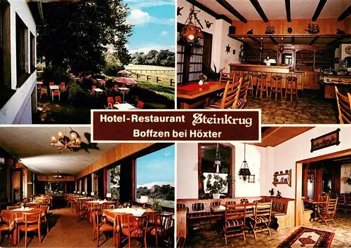 AK / Ansichtskarte 73884201 Hoexter_Weser Hotel Steinkrug Restaurant Café Pension Terrasse Hoexter Weser