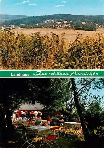 AK / Ansichtskarte 73884206 Klein-Suentel_Bad_Muender Landhaus Zur schoenen Aussicht Panorama Blick ueber die Felder 