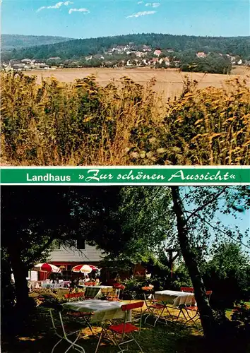 AK / Ansichtskarte  Klein-Suentel_Bad_Muender Landhaus Zur schoenen Aussicht Panorama Blick ueber die Felder 