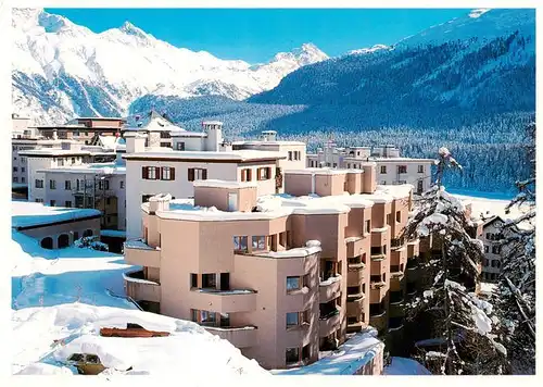 AK / Ansichtskarte  St_Moritz_GR Chesa Bernasconi Winterpanorama St_Moritz_GR