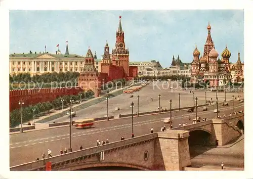 AK / Ansichtskarte  Moskau_Moscou Blick auf Die Kreml Moskau Moscou