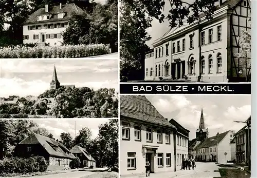 AK / Ansichtskarte  Bad_Suelze Sanatorium uebersicht Kirche Salinehaeuser August-Bebel-Strasse Bad_Suelze